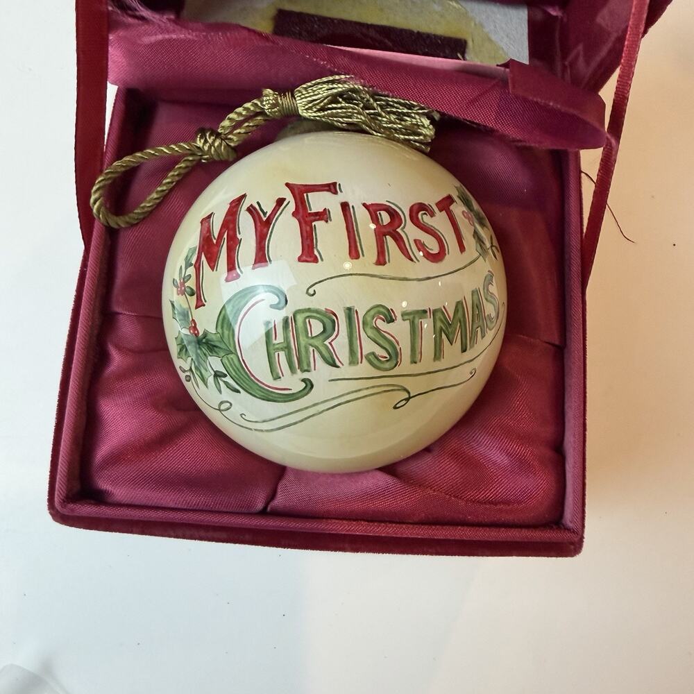 Ne'Qwa Art My First Christmas Glass Ornament 7141152 Rocking Horse